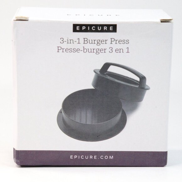 Epicure 3 In 1 Burger Press Sliders 12.5 x6.5 cm New - Picture 1 of 6